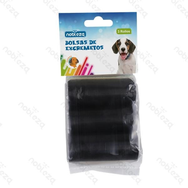 Sacchetti Igienici per Cani 3 Rotoli Neri