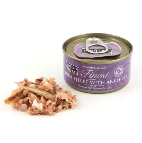 Fish4Cats Finest Filetti di Tonno con Acciughe per Gatti 70gr