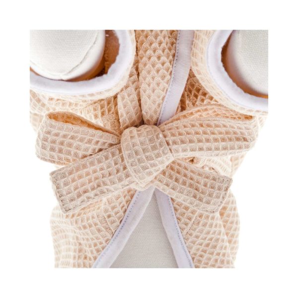 zstop-Ferribiella Accappatoio per Cani Bath Robe Beige con Cappuccio - immagine 6