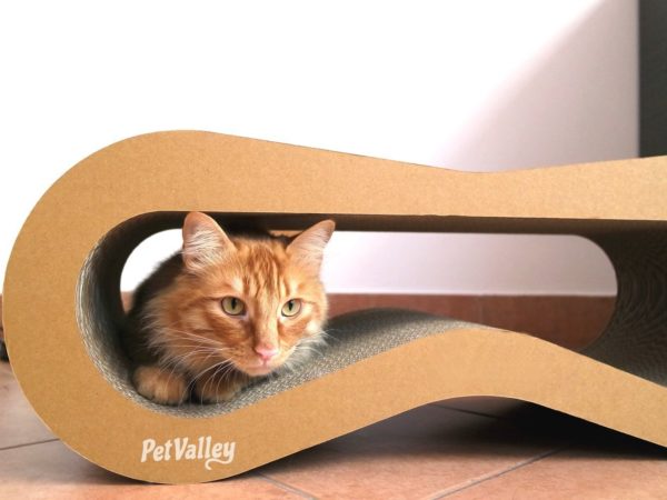 Tiragraffi Cuccia per Gatti in Cartone Ondulato PetValley