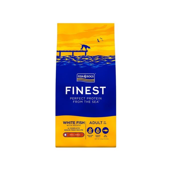 Sacco da 6 kg - Fish4Dogs Finest Adult SMALL Pesce Bianco per Cani Adulti - immagine 3