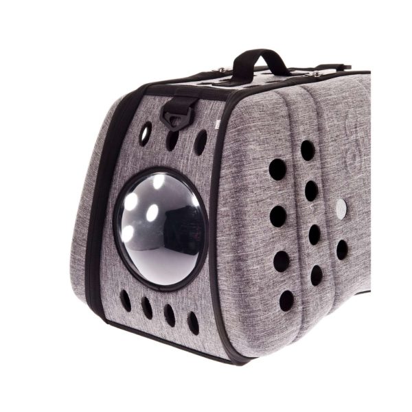 Ferribiella Borsa Trasportino per Cani Supreme Eva Grigia 43 x 30 x 33 cm - immagine 2