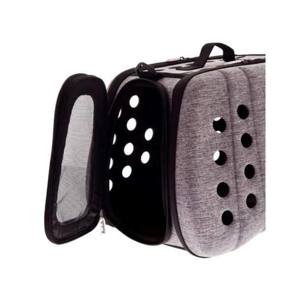Ferribiella Borsa Trasportino per Cani Supreme Eva Grigia 43 x 30 x 33 cm - immagine 3