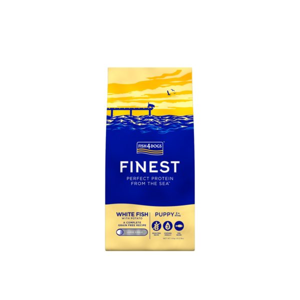 Fish4Dogs Finest Puppy Large Pesce Bianco 6 Kg