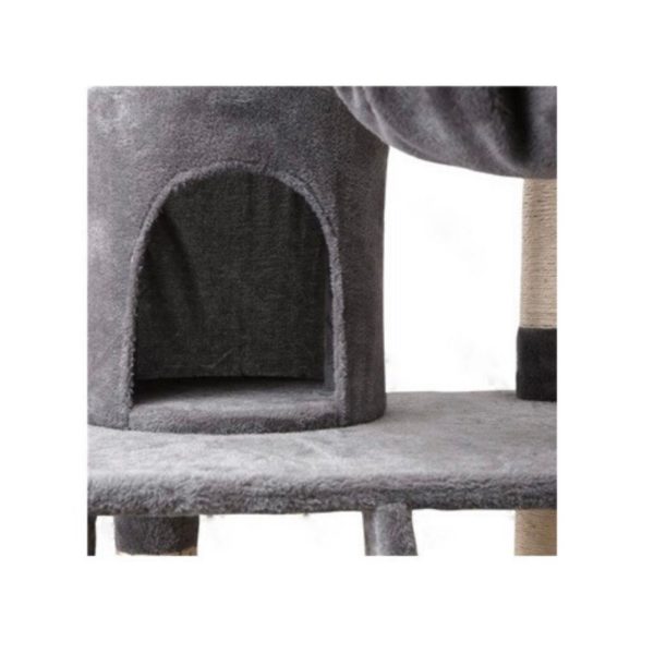Albero Tiragraffi per Gatti Grigio 59x59x156 - tana