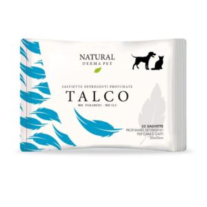 Derbe Salviette Detergenti per Cani Gatti e Cuccioli al Talco 100% Biodegradabili