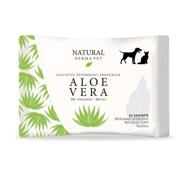 Derbe Salviette Detergenti per Cani Gatti e Cuccioli Aloe Vera