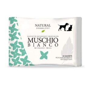 Derbe Salviette Detergenti per Cani Gatti e Cuccioli Muschio Bianco