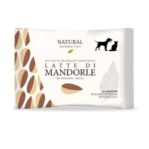 Derbe Salviette Detergenti per Cani Gatti e Cuccioli Latte di Mandorle