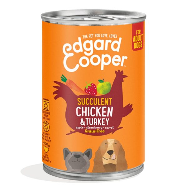 Edgard & Cooper Umido per Cani Pollo e Tacchino 400g