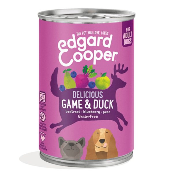 Edgard & Cooper Umido per Cani Selvaggina e Anatra 400g