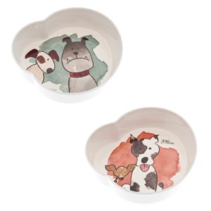 Ferribiella Ciotole Aquarelle per Cani in Melamina 2x450ml