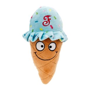 Ferribiella Gioco per Cani Ciniglia/Gomma Cono Gelato
