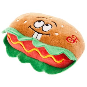 Ferribiella Gioco per Cani Ciniglia/Gomma Hamburger