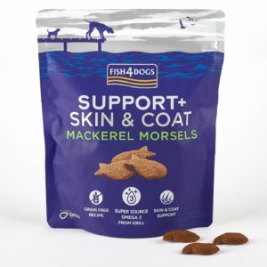 Fish4Dogs Skin & Coat Mackerel Morsels Premi Snack per Cani 225g