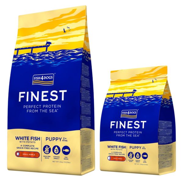 Fish4Dogs Finest Puppy Small Pesce Bianco