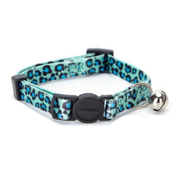Collare per Gatti Fantasie Leopardate - Azzurro