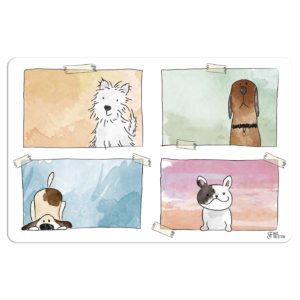 Tappetino Sottociotole Aquarelle Cane 43x28cm