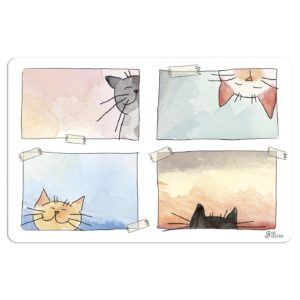 Tappetino Sottociotole Aquarelle Gatto 43x28cm