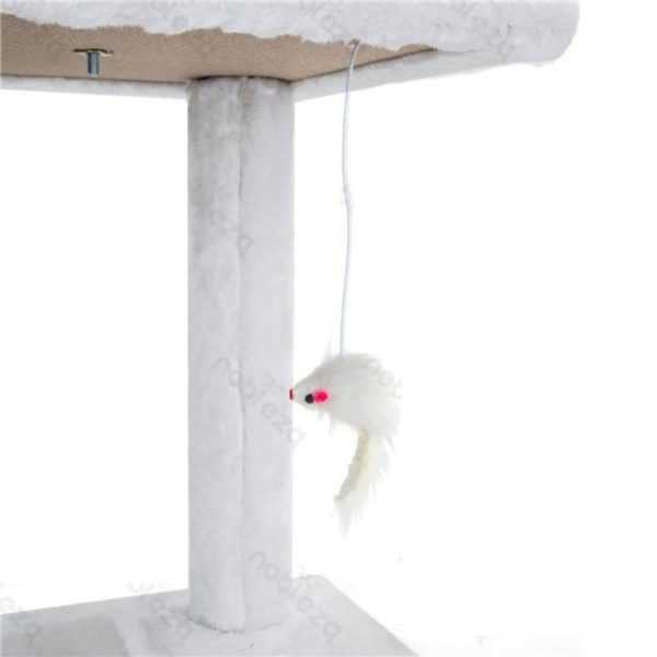 Tiragraffi Bianco 40x40xh.83cm - Topolino pendente