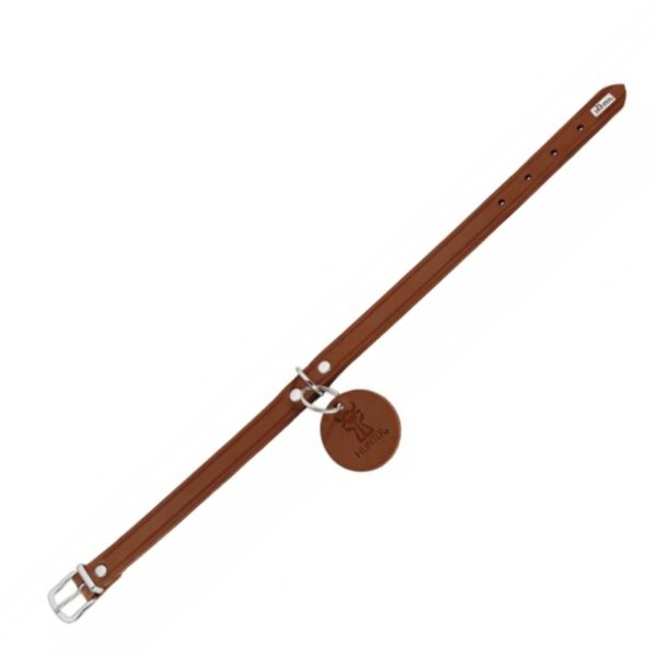 Hunter Collare Aalborg in Pelle Cognac - Collare aperto