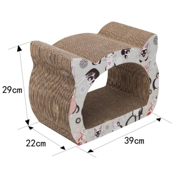 Tiragraffi Divanetto Forma di Gatto Nobleza - Dimensioni