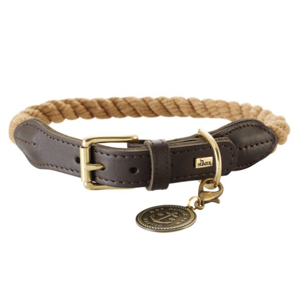 Hunter Collare List Beige in Corda per Cani