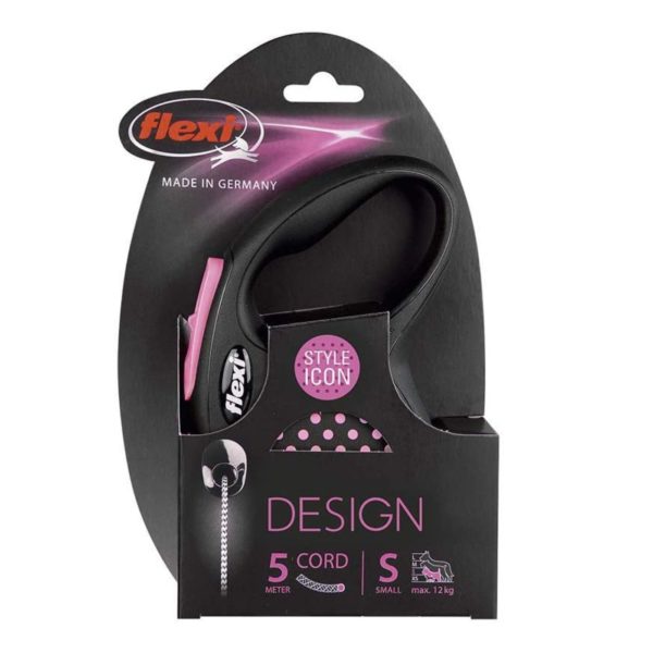Flexi Guinzaglio Design Corda Rosa - Confezione