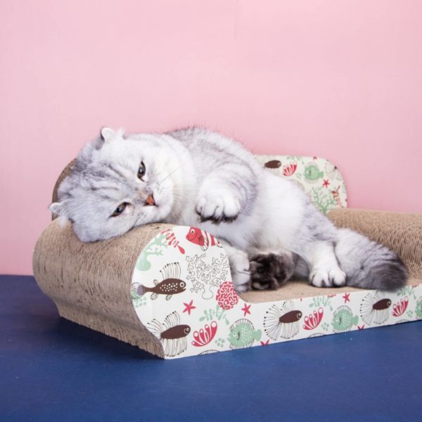 Tiragraffi Divanetto Pesciolini per Gatti Nobleza - Utilizzo