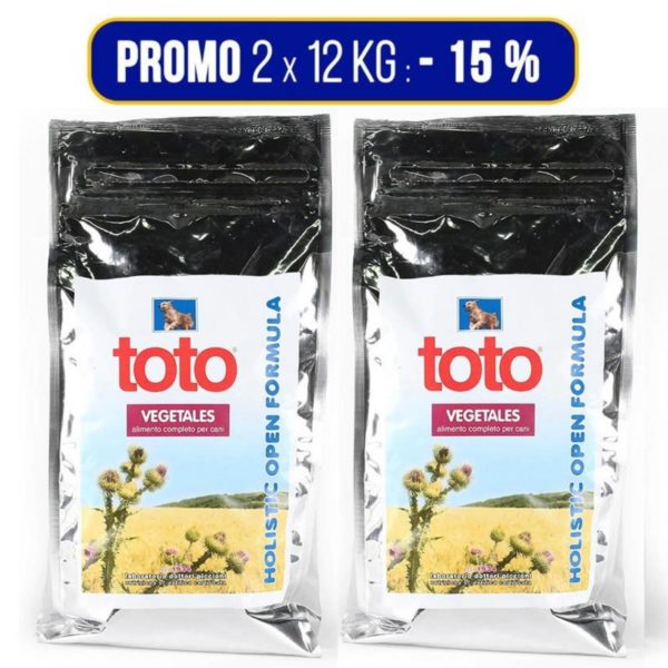 Toto Holistic Open Formula Vegetales per Cani 2x12Kg