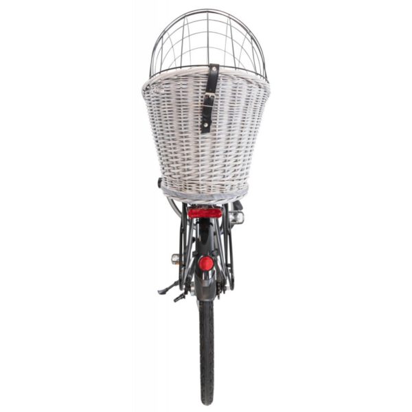 Trixie Cesto Posteriore Bici Vimini Grigio 35x49x55cm - Retro cestino