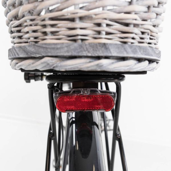 Trixie Cesto Posteriore Bici Vimini Grigio 35x49x55cm - Stabilità su portapacchi bici