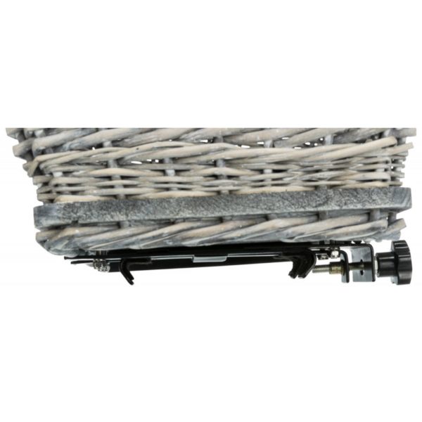Trixie Cesto Posteriore Bici Vimini Grigio 35x49x55cm - Base bici