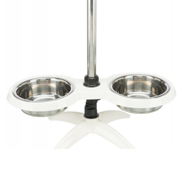 Trixie Bar Alzaciotole per Cani in Melamina/Acciaio Inox 2x1,6L/d.21cm