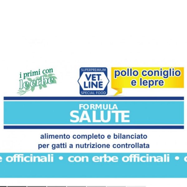 Vet Line Umido Forma Salute Coniglio e Lepre per Gatti 85g - Etichetta