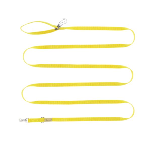 Haqihana Guinzaglio in Nylon Yellow - Misura 3mt-2cm
