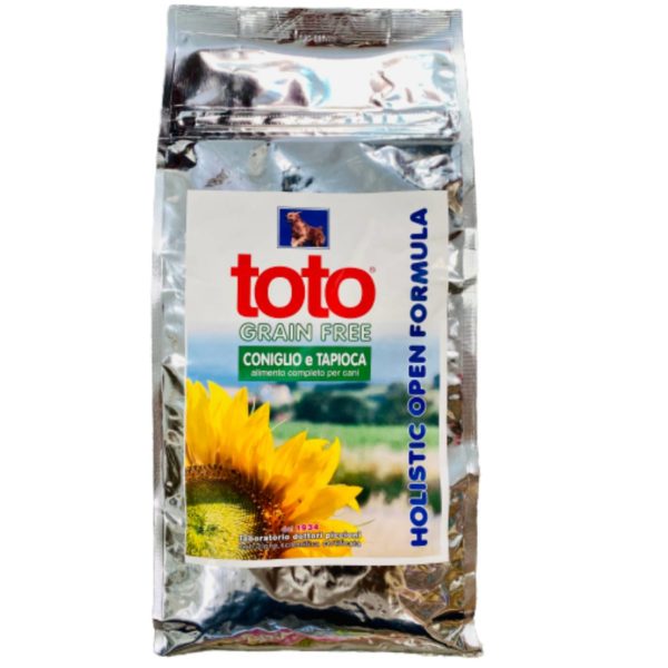 12 Kg - Toto Holistic Open Formula Grain Free Coniglio e Tapioca per Cani