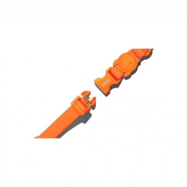 Zee.Dog Collare per Cani Regolabile Linea Neopro Tangerine - Fibbia di chiusura