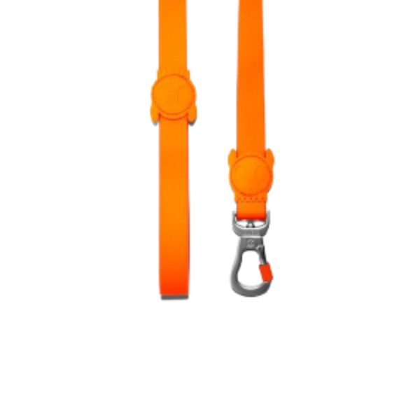 Zee.Dog Guinzaglio Fisso Linea Neopro Tangerine - Dettaglio moschettone e maniglia
