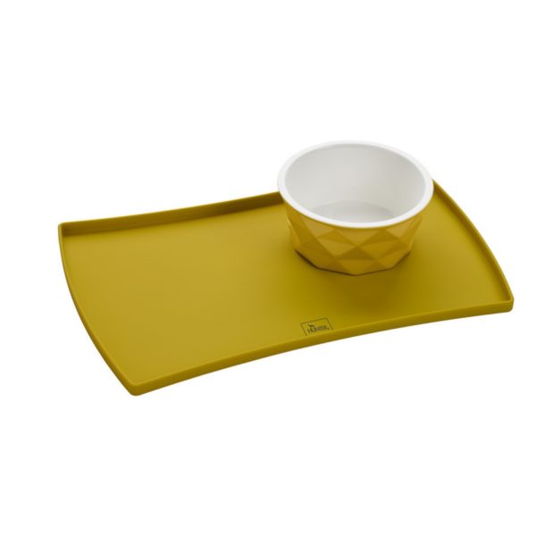 Hunter Sottociotole in Silicone Giallo - Abbinata con ciotola Eiby