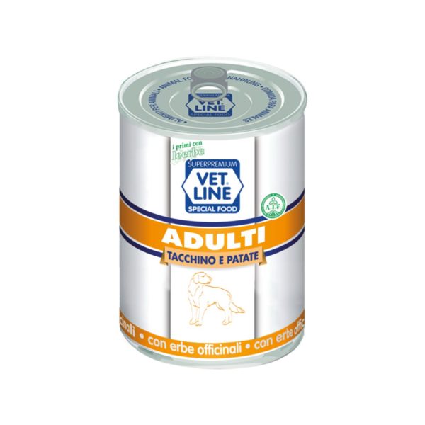 Vet Line Umido Tacchino e Patate per Cani Adulti 400g