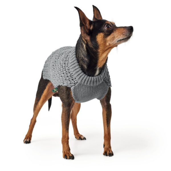 Hunter Maglioncino Pullover per Cani MALMÖ Grigio - Esempio con cane