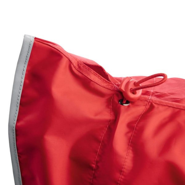 Hunter Impermeabile per Cani Uppsala Rain Rosso - Fessura attacco guinzaglio e elastico regolazione collo