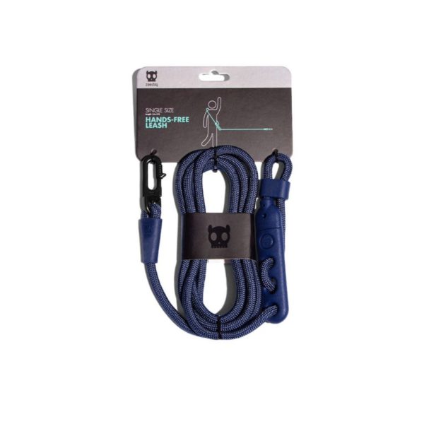 Zee.Dog Guinzaglio Mani Libere Deep Blue per Cani - Confezione