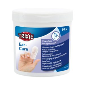 Trixie Salviettine da Dito Monouso per Pulizia Orecchie di Cani Gatti e Piccoli Animali 50pz