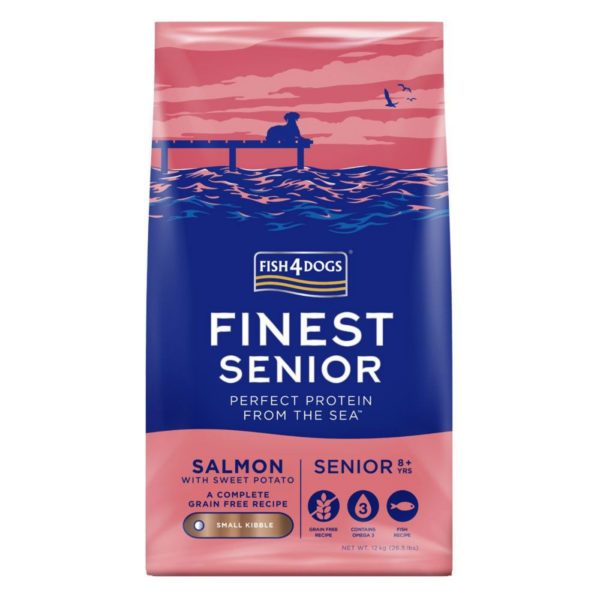 Fish4Dogs Finest Salmon Senior Small con Salmone per Cani Anziani - Confezione