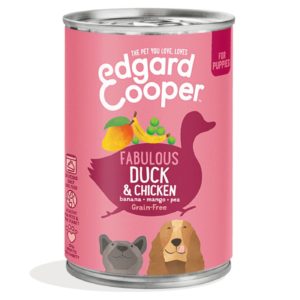 Edgard & Cooper Umido per Puppy Anatra e Pollo con Banana Mango e Piselli