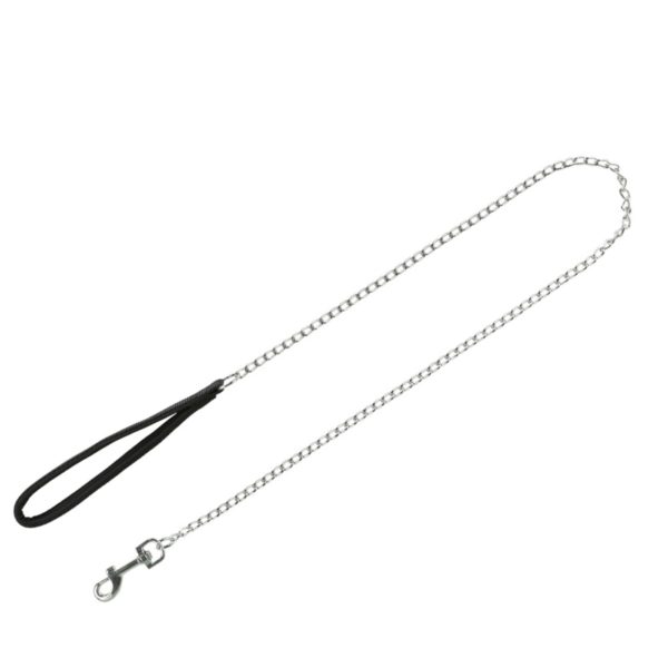 Trixie Guinzaglio Catena con Maniglia in Nylon lunghezza 1,1mt/2mm Nero - Panoramica