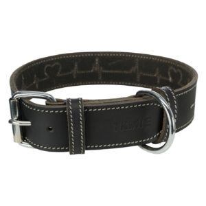 Trixie Collare per Cani Rustic "Heartbeat" Nero