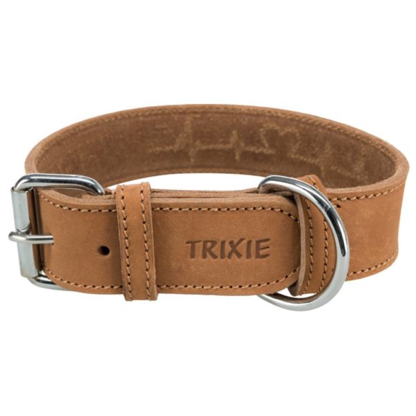 Trixie Collare per Cani Rustic "Heartbeat" Marrone